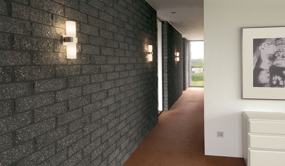 Applique SLV DENA, 2×E14 40W verre partiellement satiné IP20 alu brossé