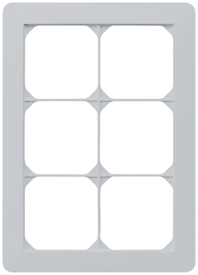 UP-Abdeckrahmen kallysto.trend 3×2 hellgrau 154×214mm