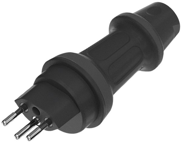 Stecker TH55 T13 MH, IP55, 10A 250V, für Kabel-Ø 6…14mm, sz-an