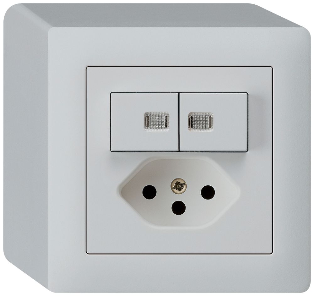 AP-Leuchtkombination 1/3+3/1P+T13 hellgrau kallysto 2 Linsen