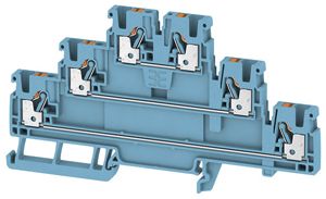 Borne multi-étage WM A3T 2.5 BL PUSH IN 2.5mm² 3 étages bl/ora