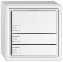 Pulsante universale AP EDIZIO.liv UNI SNAPFIX® 5…48V c.LED blu 3× com.1T bi