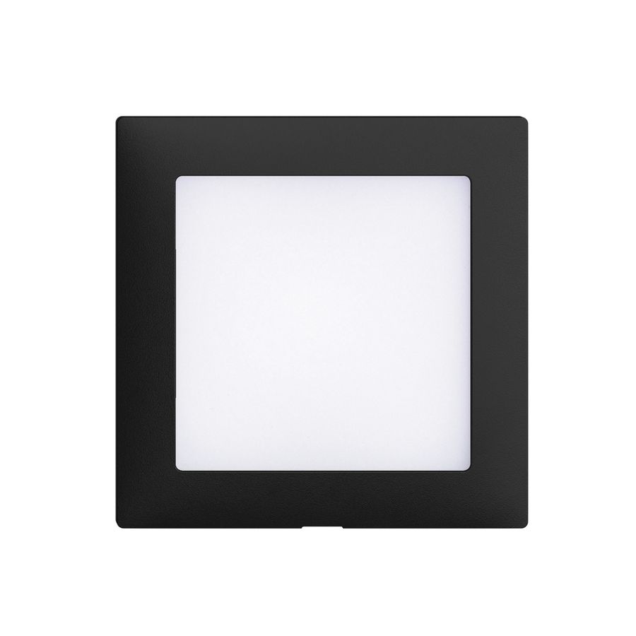 Frontset EDIZIOdue schwarz, 60×60mm für LED-Leuchte