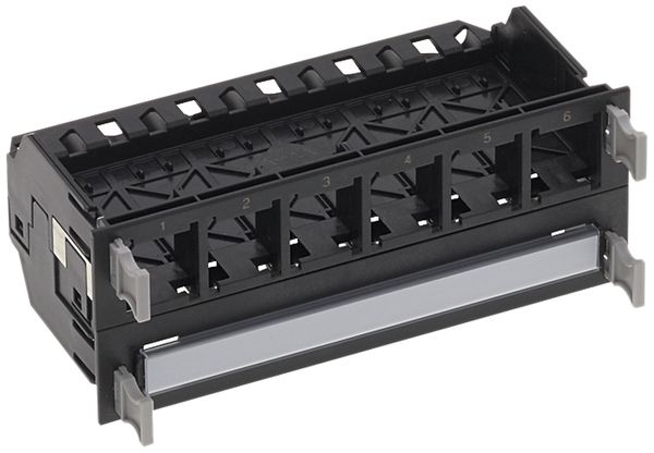 Supporto per modulo HD nero per 4×6 moduli, schermato
