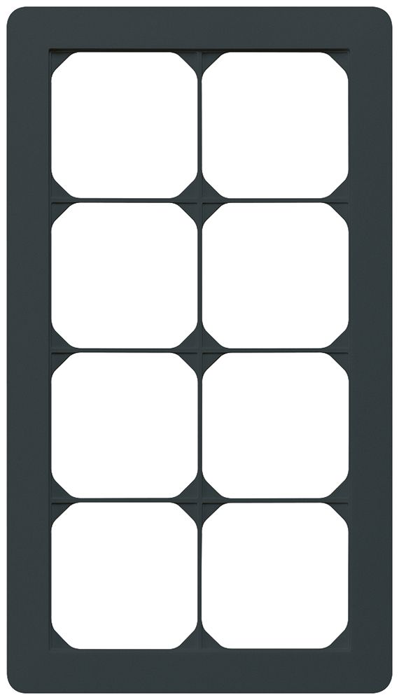 UP-Abdeckrahmen kallysto.trend 4×2 schwarz 154×274mm