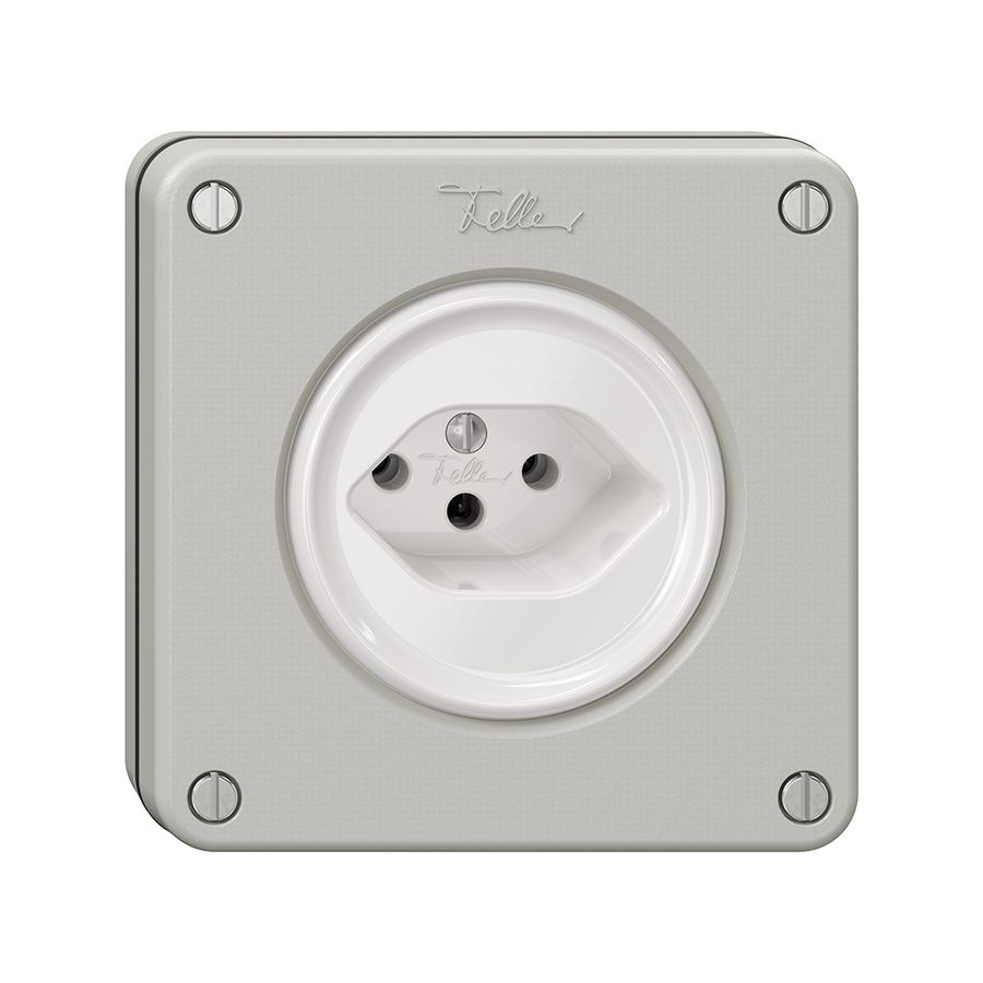 Prise NUPU NEVO, 1×T13, gris clair