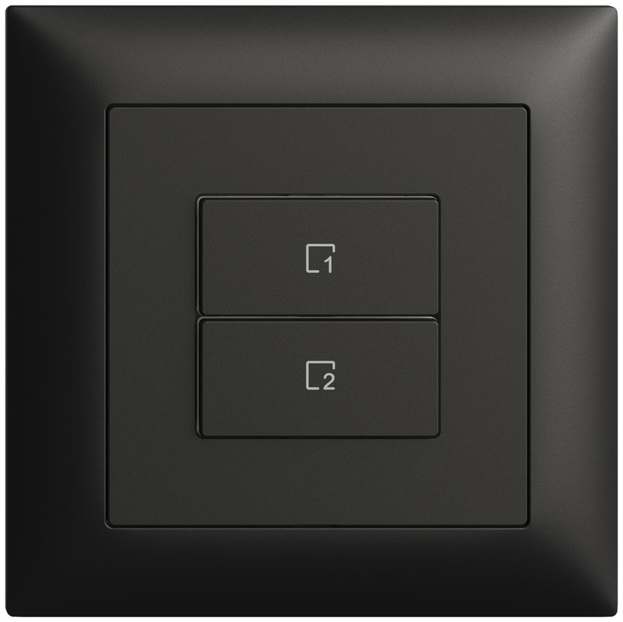 Poussoir scène ENC 2 scènes vertical/2T Edue Wiser noir