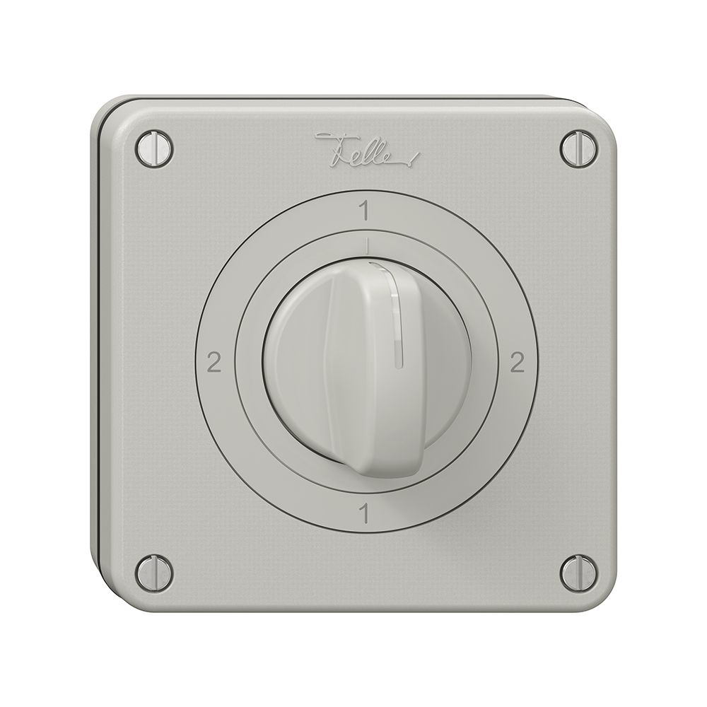 Interrupteur rotatif NUP NEVO, 3/1L, avec manette, KS, 2-1-2-1, gris clair