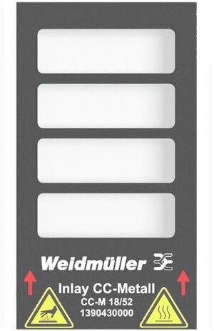 Inlay Weidmüller MetalliCard INLAY CC-M 18/52 p.marqueur p.appareil