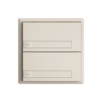 KNX-Taster RGB EDUE, 250mW, m.RGB-LED, m.Papiereinlage, 2×Taste 1×Tastenb. crema