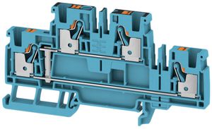 Mehrstock-Reihenklemme Weidmüller A2T PUSH IN 4mm² 2 Etagen blau