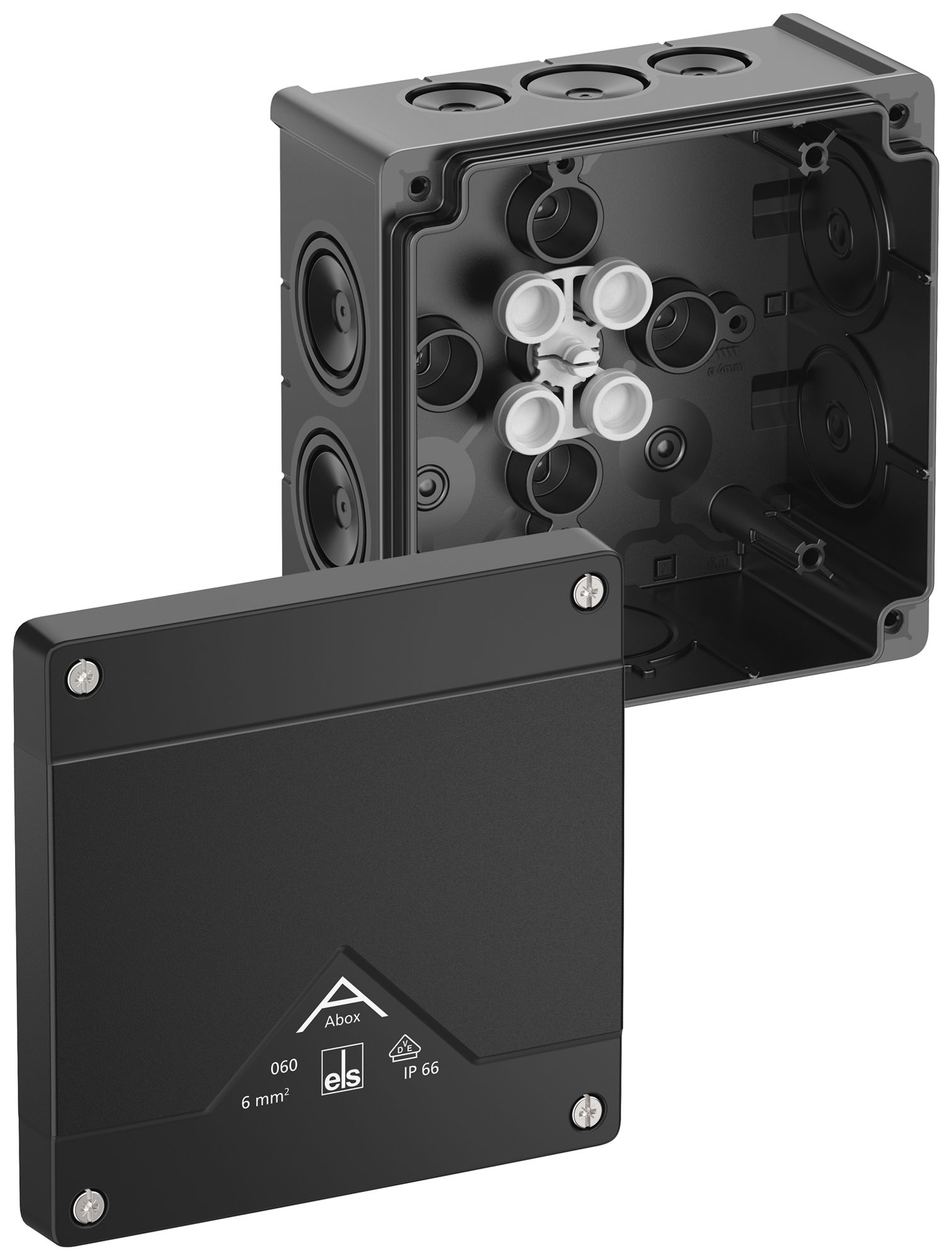 Boîte de dérivation AP Spelsberg Abox 060-L/sw 127×127×70mm IP66 no