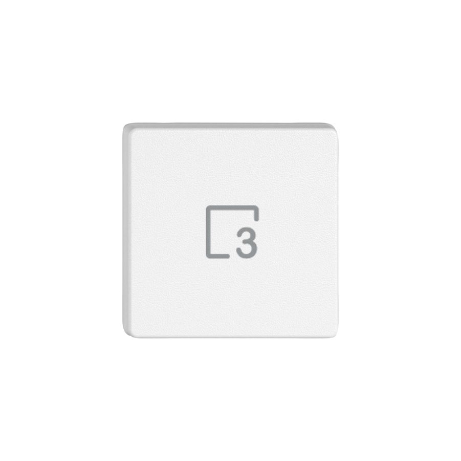 Taste 1/4 EDIZIO.liv Wiser mit SNAPFIX® mit Symbol Szene 3 ws