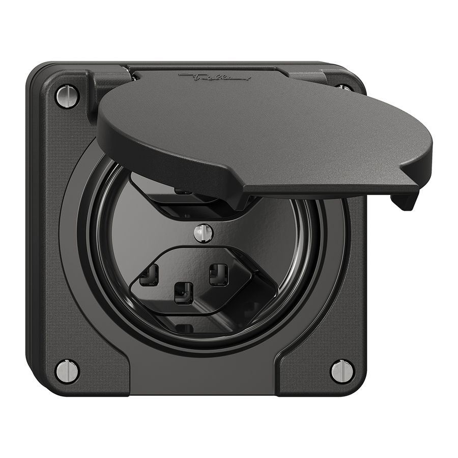 Prise NUP NEVO, 2×T23, IP21, noir