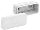 AP-Abzweigdose 2K-Mini-L/w 89×43×38mm, IP55, weiss