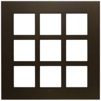 Intestazione INC Legrand Arteor 3×3 orizzont. e verticale 213×213mm Dark Bronze