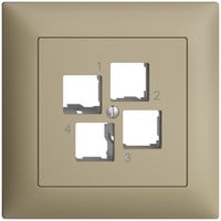 Kit di montaggio INC Edue FMI EASYNET S-One, per 4×RJ45, uscita dritta, sand