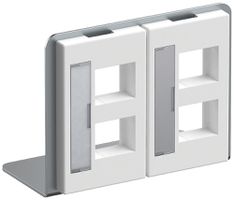 Winkelträger Hager mit 2×FLF für 4×Keystone weiss