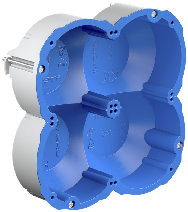 Scatola per parete cava AGRO Quickbox 2×2 Ø83mm isolamento acustico