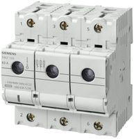 Lasttrennschalter Siemens MINIZED 5SG7 mit Sicherung D02 3LN 400V 63A 6TE