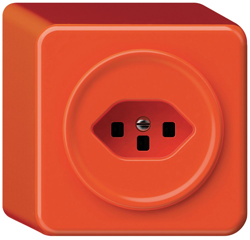 Prise AP origin 1×type 23 16A 230V 88×88×54mm orange