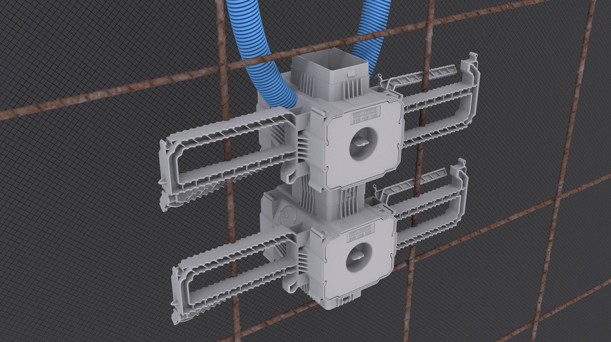 UP-Einlasskasten HSB, f.NUP, Flügel, 77×65×90mm, M20/25/32, GDP850°C