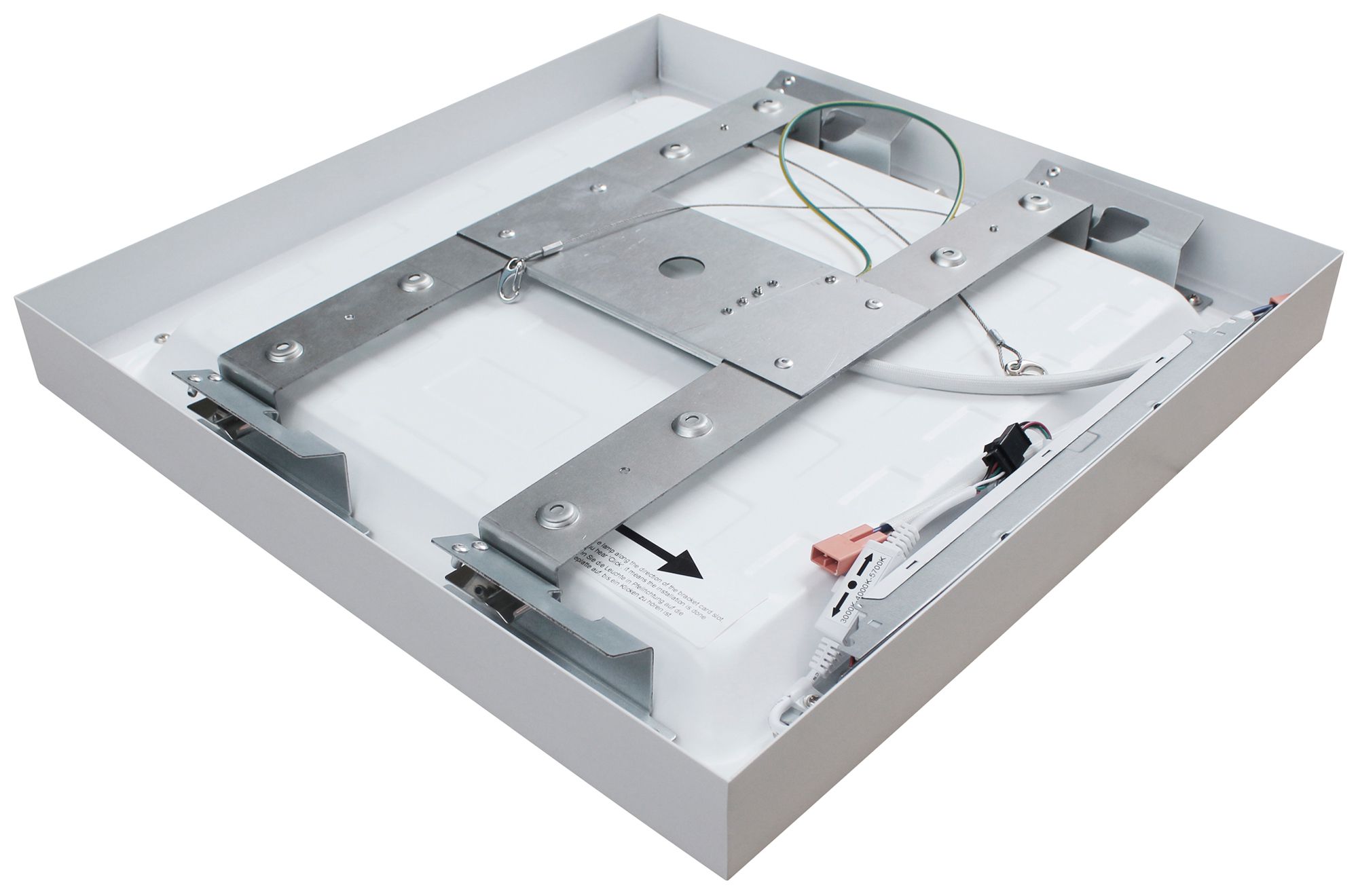 LED-Decken-/Wandleuchte DOTLUX PANELbig-ugr 25W 3800lm IP40 425×48mm weiss