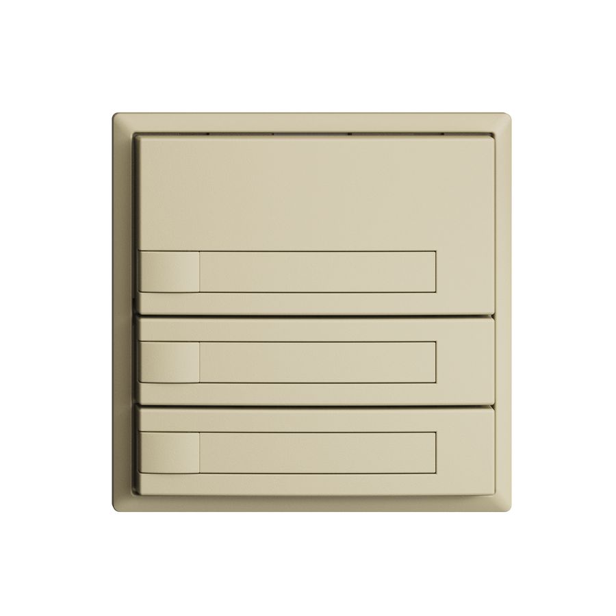 Poussoir KNX RGB EDUE, 250mW, s.LED, a.insert papier, 3×poussoir, 1×touche, van