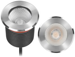 EB-LED-Bodenleuchte DISC II IP67 9W 2700K DALI 78×75mm grau
