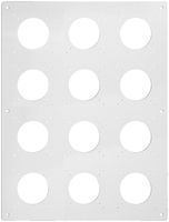 UP-Montageplatte 4×3 Feller NEVO, für Kombination, mit 12 NUP-Ausschnitten, hgu
