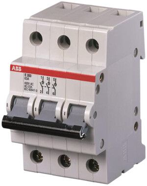 Interrupteur AMD ABB E203, 100A 3L 3F, levier gris, 3UM, "0-I"