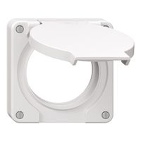 Deckel mit Klappdeckel NEVO Ø60mm für FI-Steckdose ws (Dicht.ws)