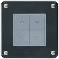 KNX-Storentaster Hager BA robusto A 4-fach 86×86mm schwarz