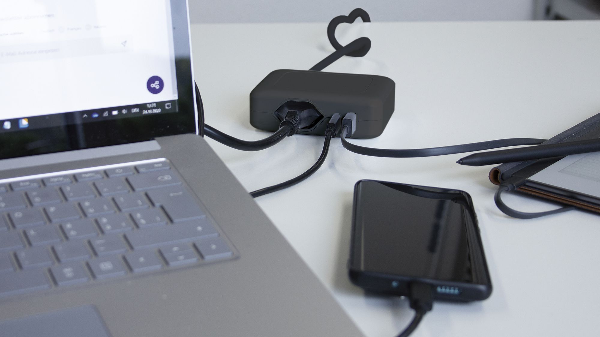 Ladestation Steffen IQ 1×T13 1×USB-A 1×USB-C anthrazit