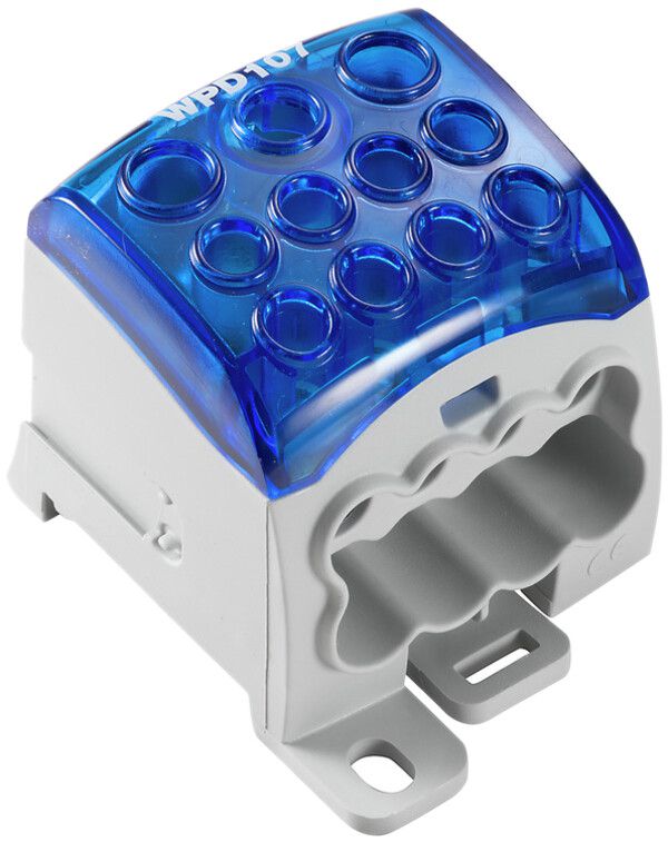 Blocco di distribuzione WM WPD 107 1P 270A 1×ingr 10×usc 1.5…35mm² 1.5…95mm²