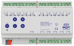 Actionneur-commutateur KNX AMD MDT AKK-1616.04S 16 can 16A 230VAC 8UM