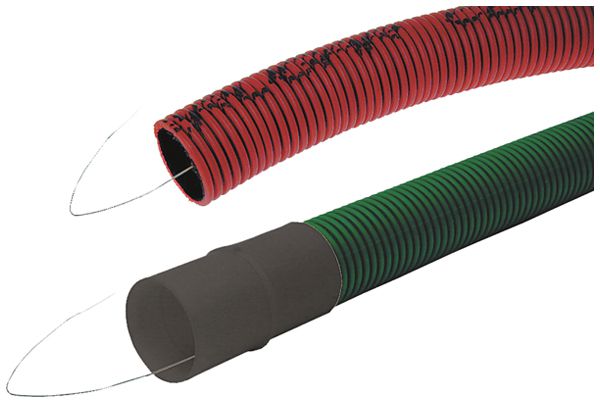 Tube de protection de câble PE avec fil 200mm rouge