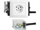 Prise INC EDIZIOdue T15 blanc 53mm Snap pour câble pl.powerbus