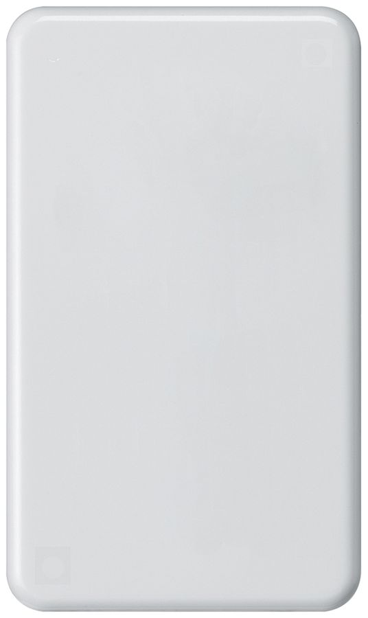 Abdeckplatte basico 2×1 ohne Bohrung weiss