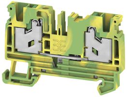 Borne de passage joignable WM S2C 4 PE 4mm² SNAP IN 2×1 DIN35 vert/jaune