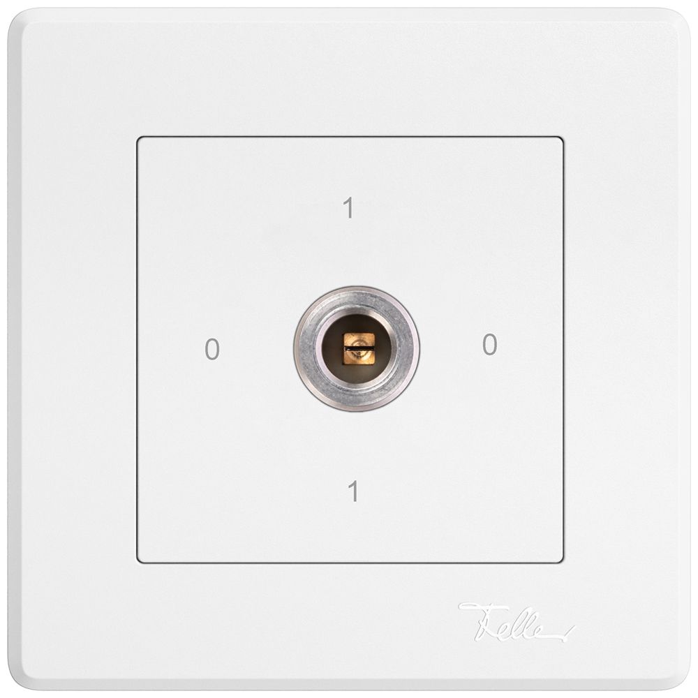 UP-Schlüsselschalter EDIZIO.liv 1P Vierkant/Schlitz 20A 690V 0-1-0-1 ws