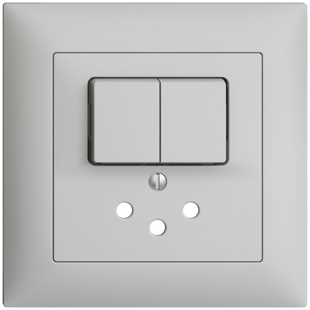 UP-Frontset, EDIZIOdue hellgrau 88×88mm T12 mit Shutter