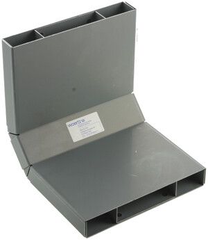 Coude plat 90° zing.p.40×200mm canal de sol noyée