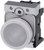 Leuchtmelder Siemens SIRIUS ACT m.Halter+LED 24VUC weiss Metall hochglanz