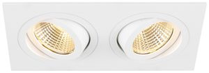 EB-LED-Spot SLV NEW TRIA 14W 640lm 930 38° DIM 170×90mm weiss 2×Spot