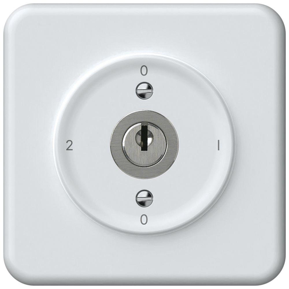 Interrupteur à clé ENC origin commutateur 2/1L 16A 250V 0-1-0-2 92×92mm blanc