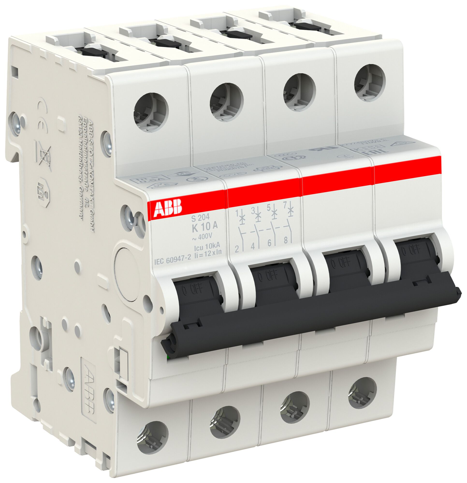 Leitungsschutzschalter ABB S204-K10 10A 6kA