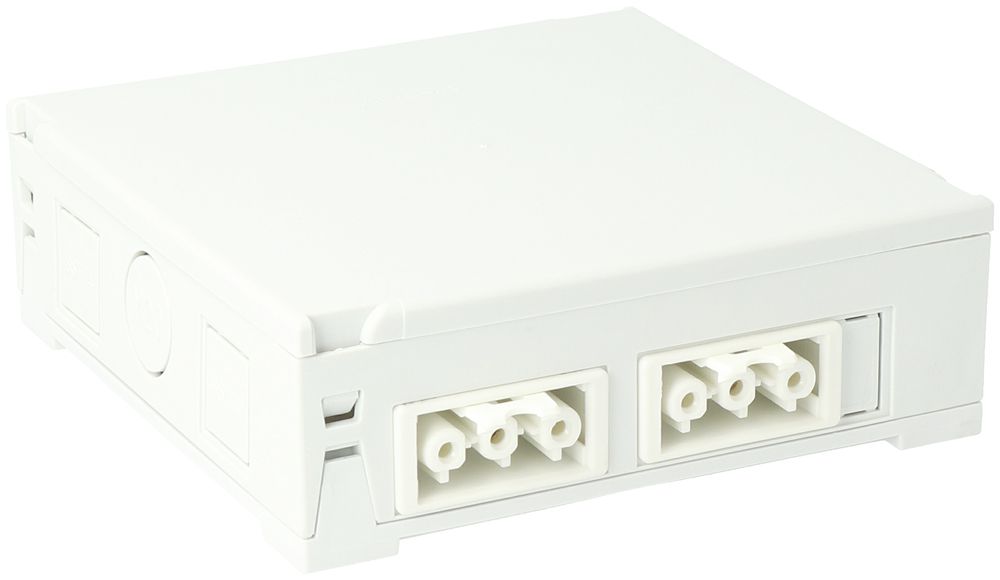 Gehäuse AGRO, in: 2×3P H07V-U, out: je 2×3P sw/ws, Wieland, grau