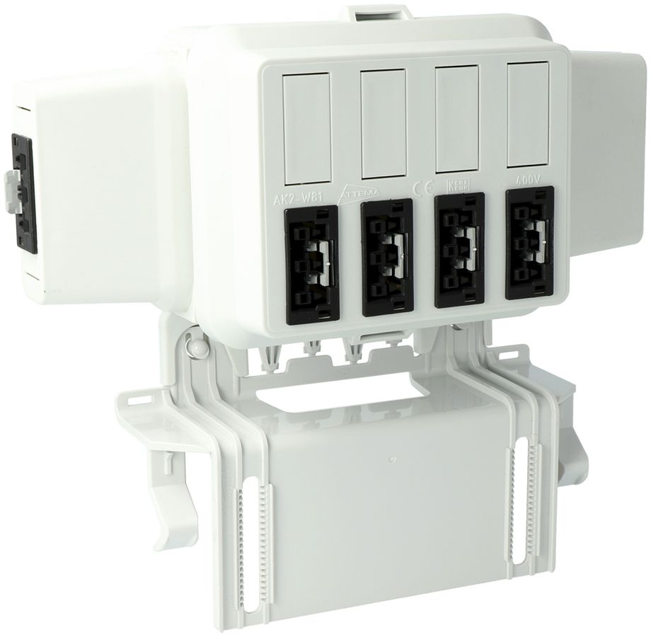 Gehäuse AGRO, in: 3P sw, out: 4×3P sw L1, WAGO