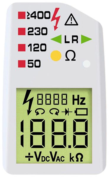 Spannungsprüfer Benning digital 1000VAC/1200VDC Cat IV 600V IP65